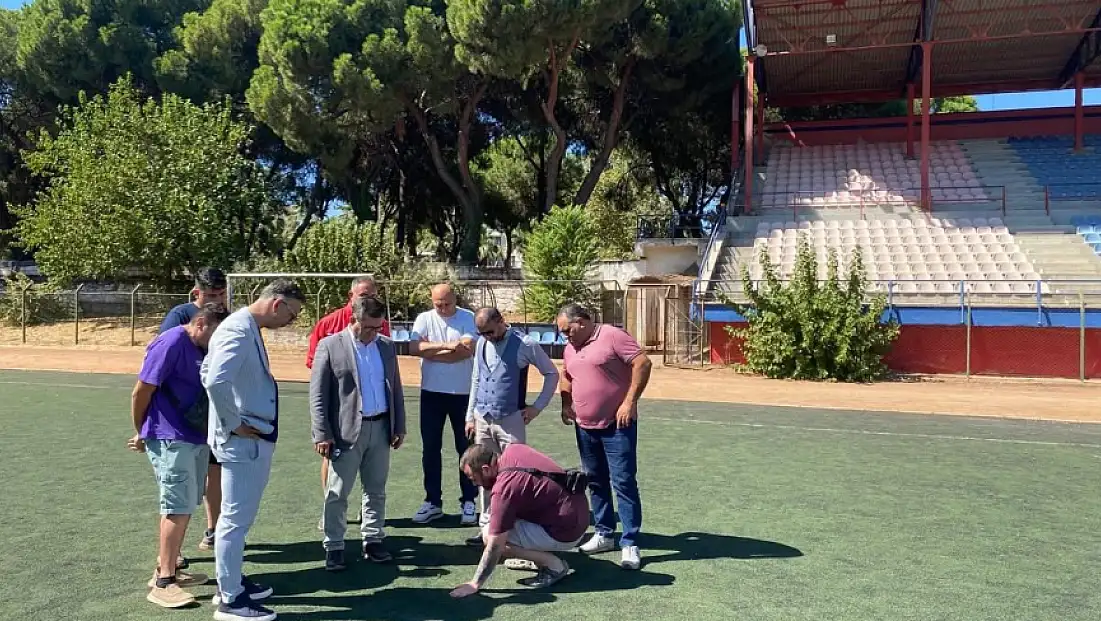 Kaymakam Erdoğan’dan Saraçoğlu Stadyumu’nda İnceleme