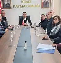 KİRAZ'DA İLÇE SPOR GÜVENLİK KURULU TOPLANDI