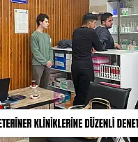 Kiraz'da veteriner kliniklerine düzenli denetim