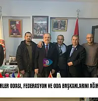 Ödemiş berberler odası, federasyon ve oda başkanlarını ağırladı
