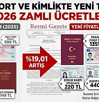 PASAPORT VE KİMLİKTE YENİ TARİFE