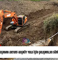 Tire'de çökme yaşanan Akyurt-Başköy yolu için çalışmalar sürüyor