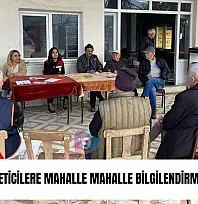 Tire'de üreticilere mahalle mahalle bilgilendirme