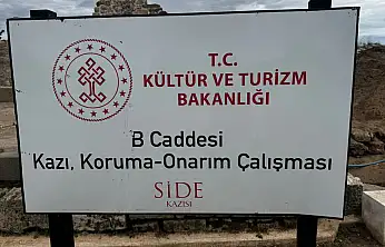 Antalya Side Antik Kenti'nde Kazı ve Onarım Çalışmaları Hızla Sürüyor