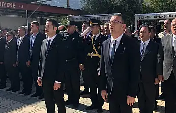 Beydağ'da Cumhuriyet Bayramı Coşkusu: Çelenk Töreniyle Kutlamalar Başladı