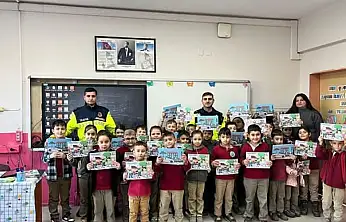 Kiraz'da İlkokul Öğrencilerine Trafik Güvenliği Eğitimi