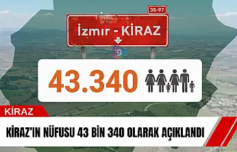 Kiraz'ın nüfusu 43 bin 340 olarak açıklandı