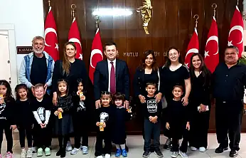 Minik Kalpler'den Kaymakam Erdoğan'a Ziyaret