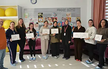 ÖDEMİŞ DEVLET HASTANESİ'NDE GEBE OKULU MEZUNİYET HEYECANI