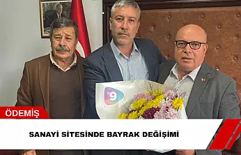 Sanayi sitesinde bayrak değişimi