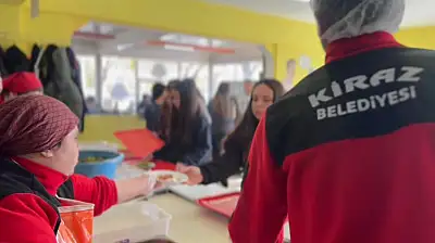 KİRAZ BELEDİYESİ'NDEN KIŞ AYLARINDA UYGUN FİYATLI YEMEK HİZMETİ