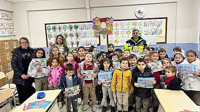 SULUDERE İLKOKULU'NDA ÖĞRENCİLERE TRAFİK GÜVENLİĞİ EĞİTİMİ