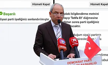 DEMOKRAT PARTİ'DE İSTİFA! YUSUF CEZAYERLİ GÖREVİNİ BIRAKTI