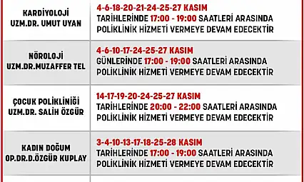 ???? ÖDEMİŞ DEVLET HASTANESİ'NDEN DUYURU