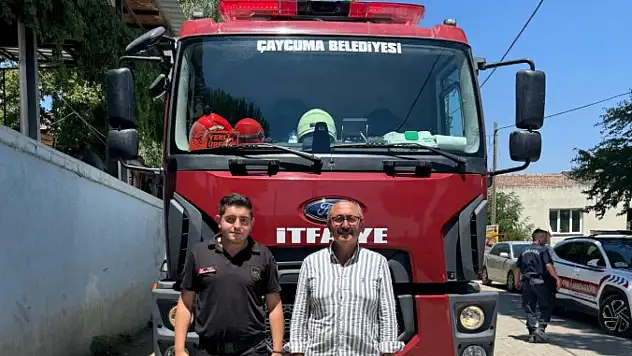 31 Yıl Önce Görev Yaptığı Köyün İtfaiyesini Yangın Bölgesinde Karşısında Gördü