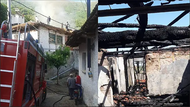 Beydağ’daki yangında 2 ev hasar gördü