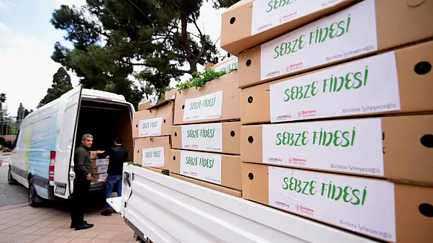 Bornova'dan deprem bölgesine 60 bin sebze fidesi