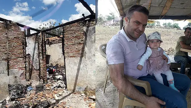 CHP KİRAZ İLÇE BAŞKANI ÇETİNKAYA, SARIKAYA MAHALLESİNDE EVİ YANAN AİLEYE ZİYARET ETTİ