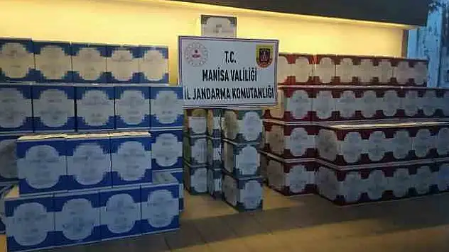 Manisa’da çok miktarda bandrolsüz sigara ele geçirildi