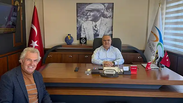 ÖDEMİŞ BELEDİYESİ ESKİ BAŞKANI MEHMET ERİŞ'TEN TİCARET ODASI'NA ZİYARET