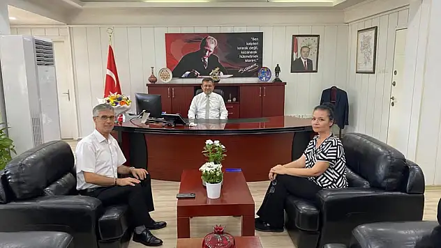 Ödemiş Tapu Müdürü ve Kadastro Birim Sorumlusundan Kaymakam Erdoğan'a Hayırlı Olsun Ziyareti