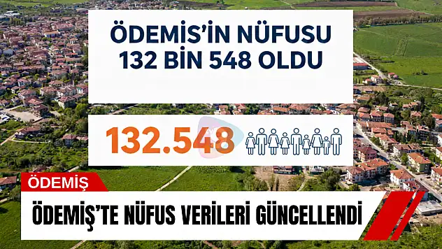 Ödemiş'te nüfus verileri güncellendi
