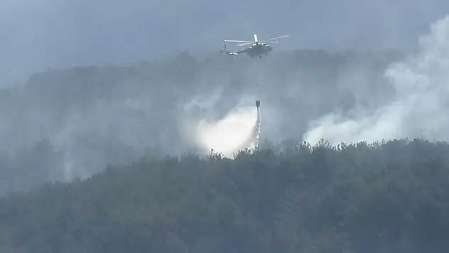 Orman yangınına havadan ve karadan müdahale devam ediyor