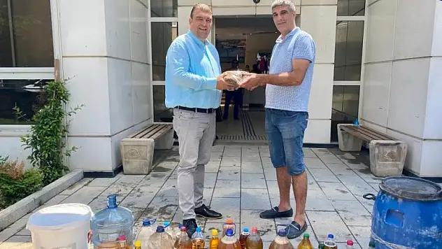 Seferihisar’da atık yağlar toplandı