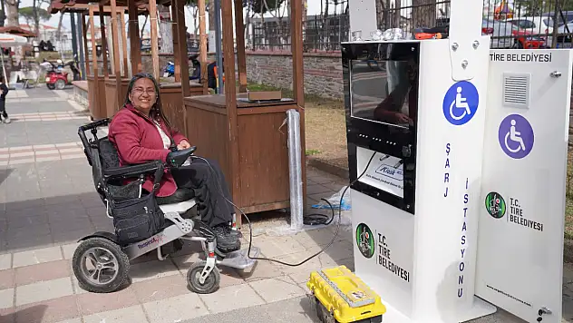 Tire Belediyesi, ücretsiz engelli aracı şarj istasyonları kurdu