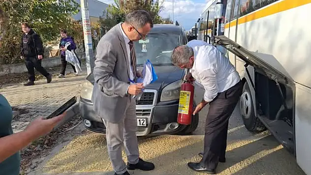 Tire'de okul servisi denetimleri sıklaştırıldı