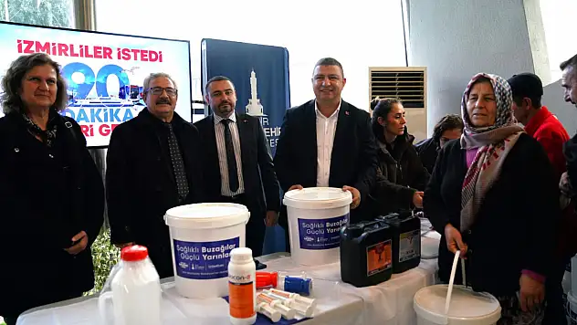 TİRE'DE ÜRETİCİYE BÜYÜK DESTEK: ŞAP HASTALIĞINA KARŞI BUZAĞI KİTİ