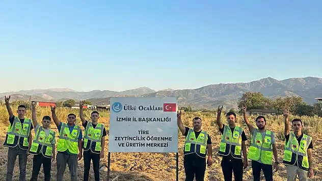 ÜLKÜ OCAKLARI TİRE İLÇE BAŞKANLIĞINDAN ZEYTİNCİLİK MERKEZİNE DESTEK