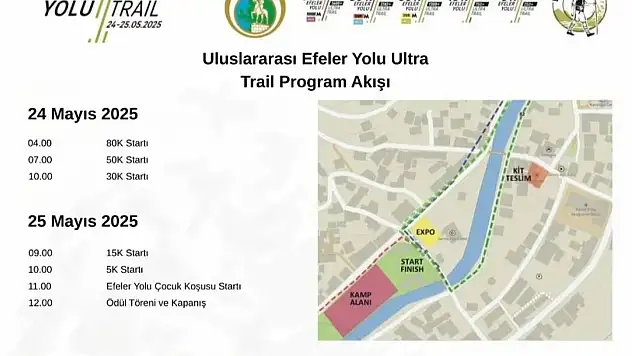 Uluslararası Efeler Yolu Ultra Trail Yarışları 24-25 Mayıs'ta Birgi'de!