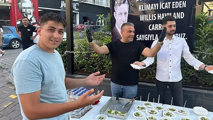 Adana’da klimanın mucidi için kaymaklı kadayıf