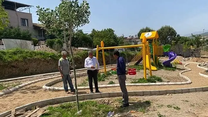 Beydağ Belediyesi Fen İşleri Müdürlüğü Tarafından Park Yapım Çalışmaları Devam Ediyor
