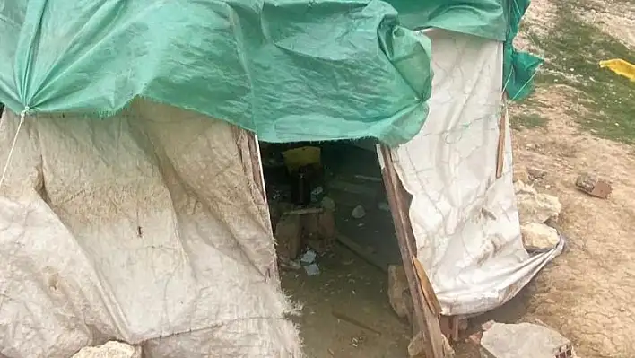 Çadırda yaşayan torbacıya operasyon