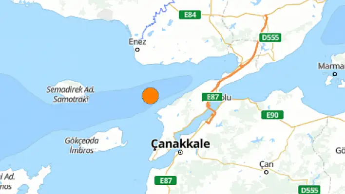 Çanakkale’de deprem