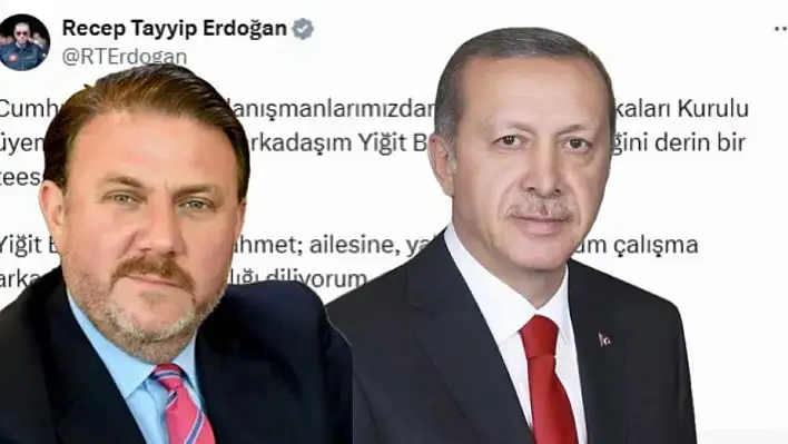 Cumhurbaşkanı Erdoğan'dan Yiğit Bulut İçin Taziye Mesajı