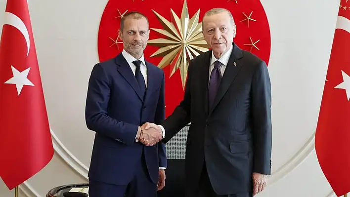 Cumhurbaşkanı Erdoğan, UEFA Başkanı Ceferin ile görüştü