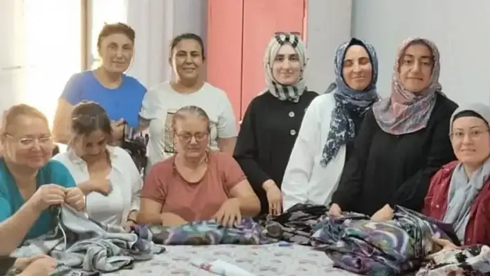 Dikiş Kursu Öğrencilerinden Yangın Mağdurlarına El Emeği Destek