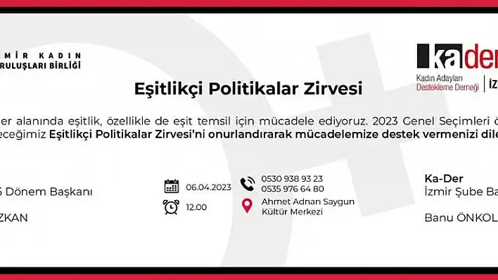 “Eşitlikçi Politikalar Zirvesi” yarın yapılacak