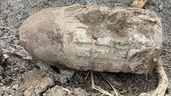 İnşaattan top mermisi çıktı