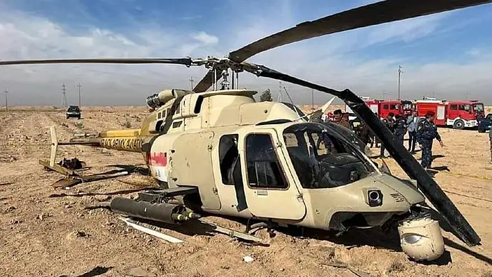 Irak'ta askeri helikopter düştü: 2 yaralı