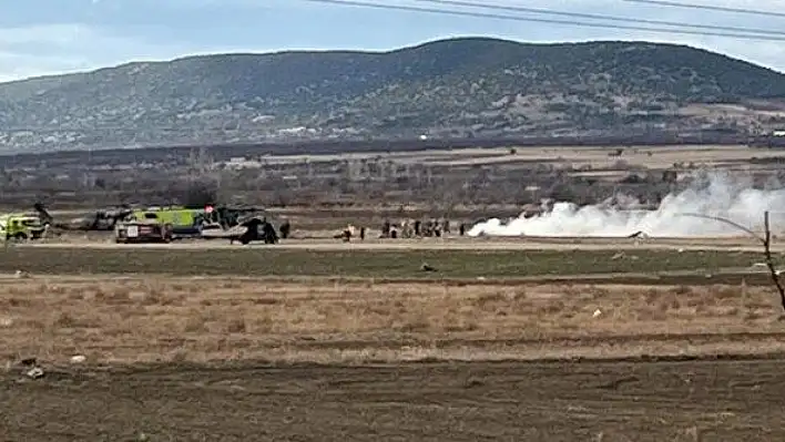 Isparta'da askeri helikopter düştü