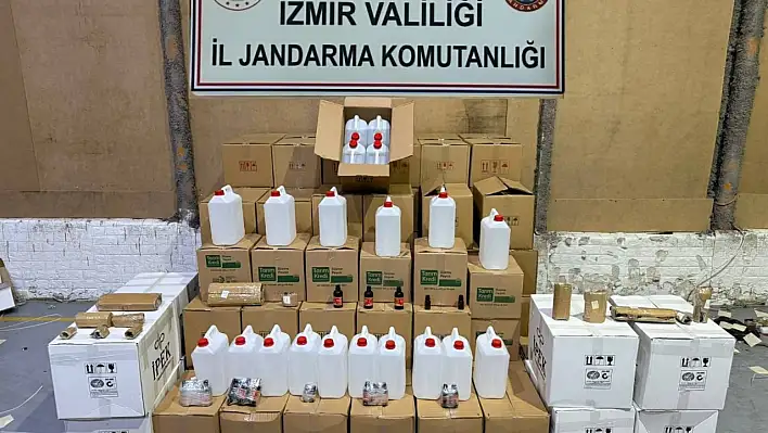 İzmir'de Sahte İçki Operasyonu: 2 Bin 850 Litre Etil Alkol Yakalandı