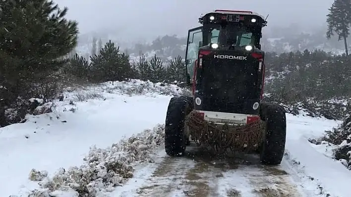 Kiraz Belediyesi Fen İşleri Ekipleri Kar Yağışı Nedeniyle Teyakkuzda