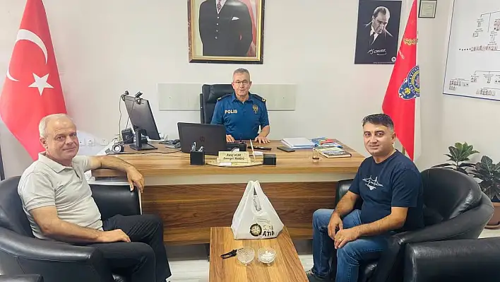 KİRAZ BELEDİYESİ'NDEN İLÇE EMNİYET MÜDÜRÜ ACAR'A HAYIRLI OLSUN ZİYARETİ