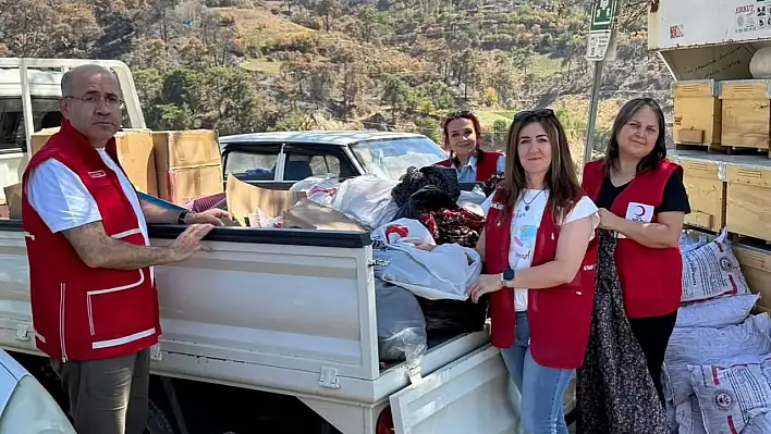 Kızılay Ödemiş Şubesi'nden Yangın Bölgesine Destek Ziyareti