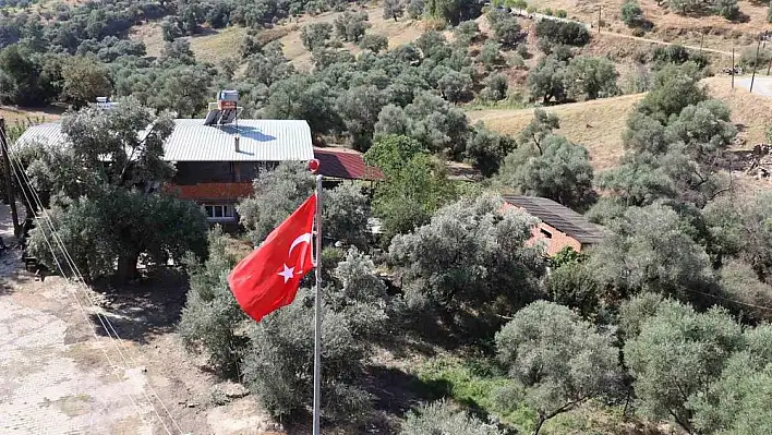 Nazilli'de yıkılan bayrak direği yenilendi