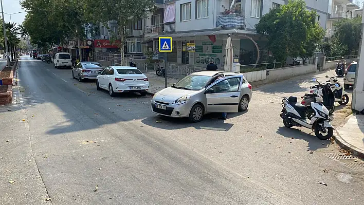 Ödemiş'te Tahliye Yoldan Çıkan Araç Kazaya Neden Oldu: Motosiklet Sürücüsü Yaralandı